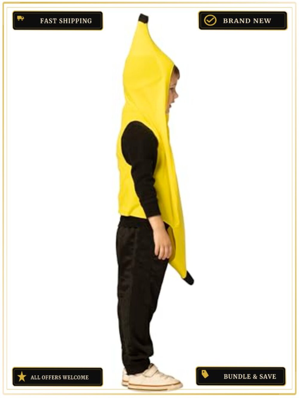 Lightweight Banana Costume Tunic Toddler 3-4T Kids - Picture 2 of 3